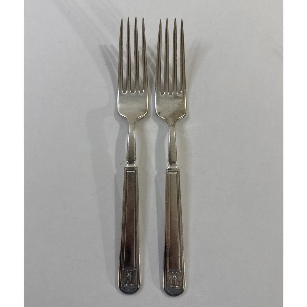 Vintage Holmes & Edwards Inlaid Silver Plate - 2 Dinner Forks - Century 1923